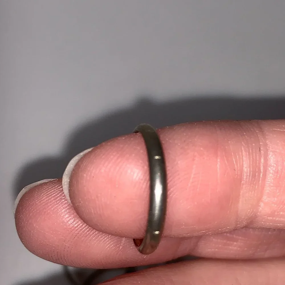 Sterling Silver Plain Band Ring, Size 3 1/4